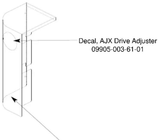 Decal, AJX Drive Adjuster 09905-003-61-01