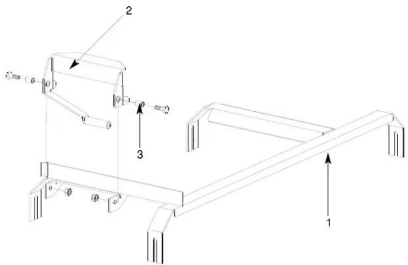 Technical diagram of a mechanical assembly with labeled components and directional arrows