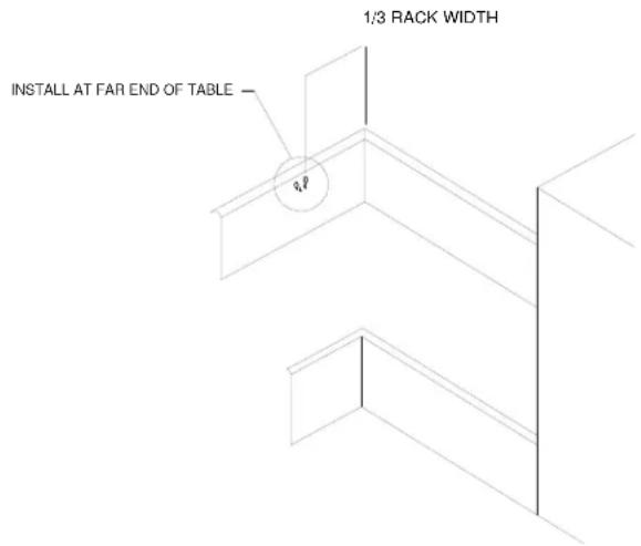 INSTALL AT FAR END OF TABLE 1/3 RACK WIDTH 4P