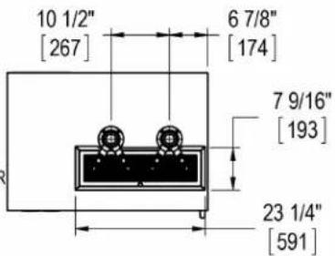 10 1/2" [267] 6 7/8" [174] 7 9/16" [193] 23 1/4" [591]