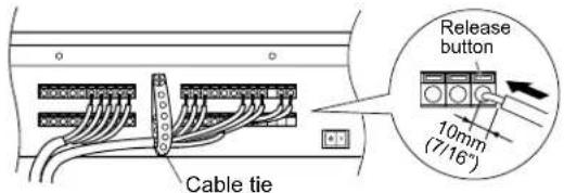 Cable tie Release button 10mm (7/16")