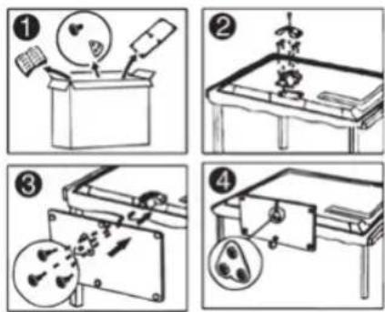 Kunft K5128X22H - TV Stand Installation Instructions - 1