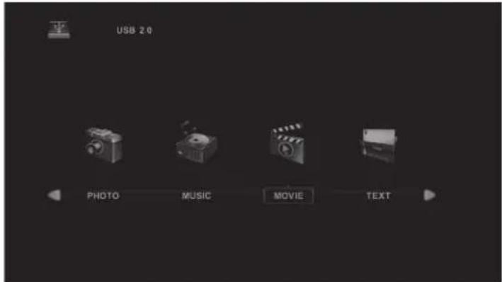 USB 2.0 PHOTO MUSIC MOVIE TEXT