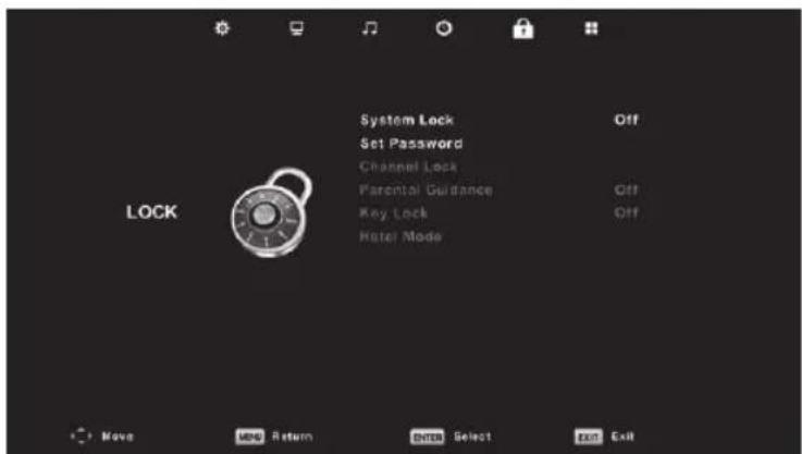 Kunft K5128X22H - Lock Menu [Menú de bloqueo] - 1