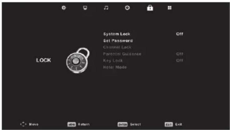 Kunft K5128X22H - Lock Menu [Menu Bloqueio] - 1