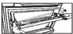 Kunft KC6455 - Remove the door shelf - 1