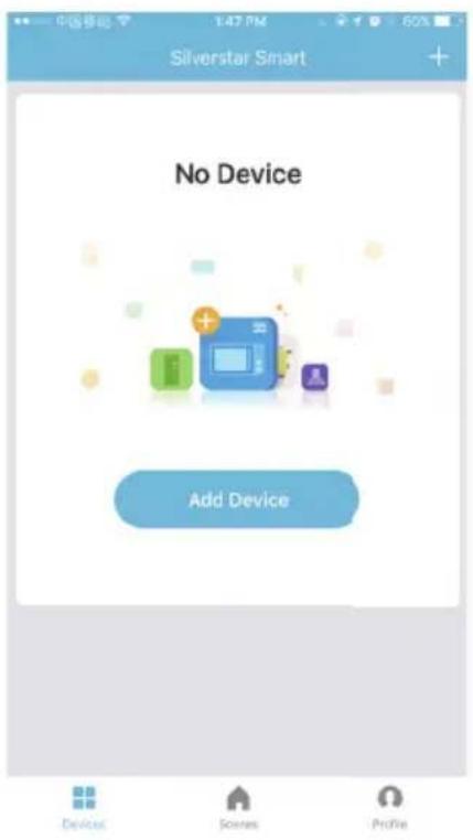 Silverstar Smart No Device Add Device Devices Scenes Profile
