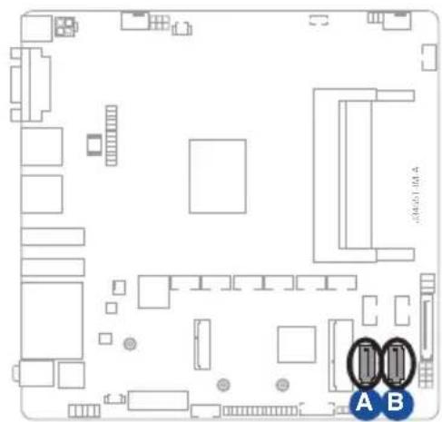 ASUS J3455T-IM-A - SATA 6.0 Gb/s ports (7-pin SATA6G\_1/2) - 1