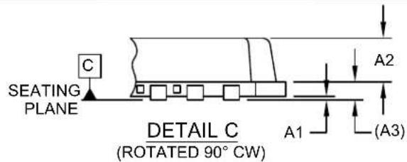 SEATING PLANE DETAIL C (ROTATED 90° CW) A1 A2 (A3)