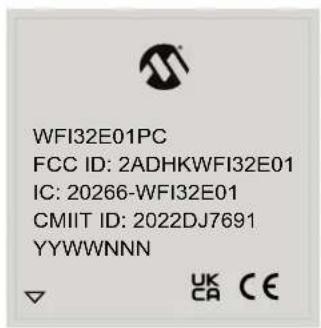 WFI32E01PC FCC ID: 2ADHKWFI32E01 IC: 20266-WFI32E01 CMIIT ID: 2022DJ7691 YYWWNNN UK CA CE
