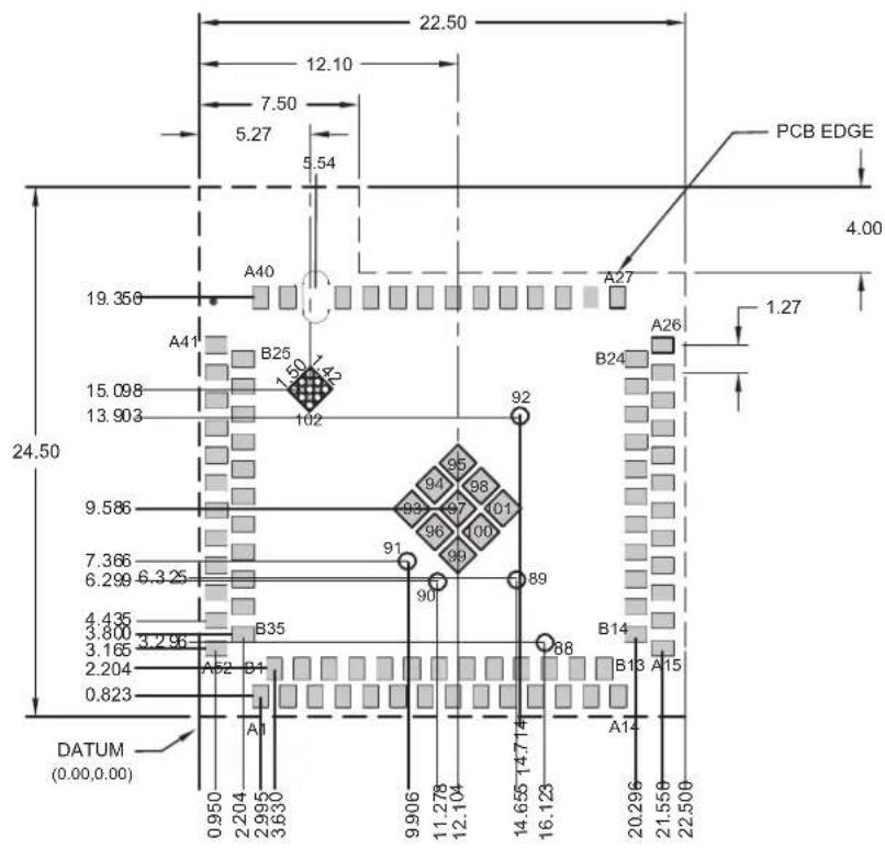 Microchip PIC32MZ1025W104132 - 87L-PCB Module (TFC) - 22.50x24.50mm - [MODULE] With Metal Shield and Coaxial Connector - 1