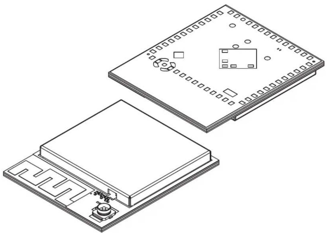 Microchip PIC32MZ1025W104132 - 54-Lead RF Module With Shield (6YX) - 20.5x24.5 mm [MODULE] - 1