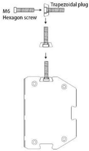M6 Hexagon screw Trapezoidal plug