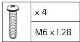 x 4 M6 x L28