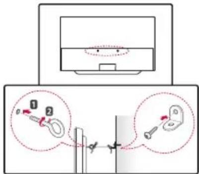 LG ST-43HT - Como fixar o monitor na parede - 1
