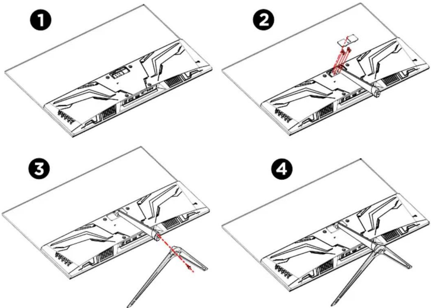 EKO K27FSM - Attaching the stand - 1