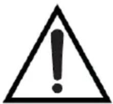Warning symbol image with exclamation mark inside triangle