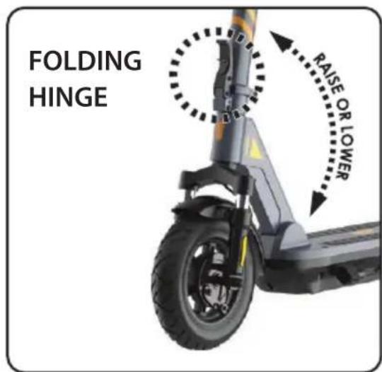 FOLDING HINGE RAISE OR LOWER