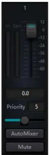 1 In Gain 0.0 Priority 5 AutoMixer Mute