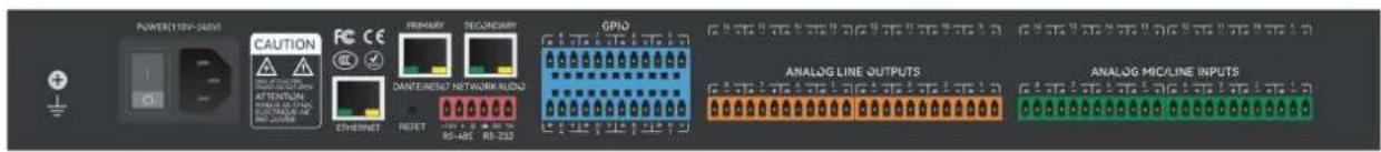 POWER TIN-SIMI CAUTION COVID-19 RETURN ON RETURN ON RETURN ON GPIO ANALOG LINE OUTPUTS ANALOG MIC/LINE INPUTS