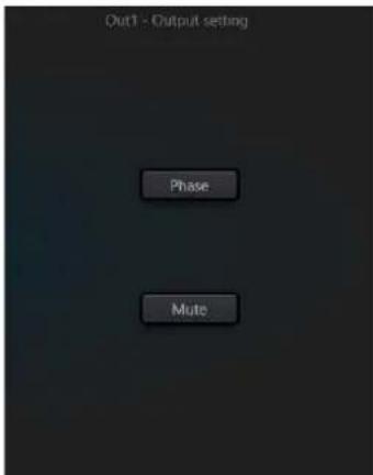 Out1 - Output setting Phase Mute