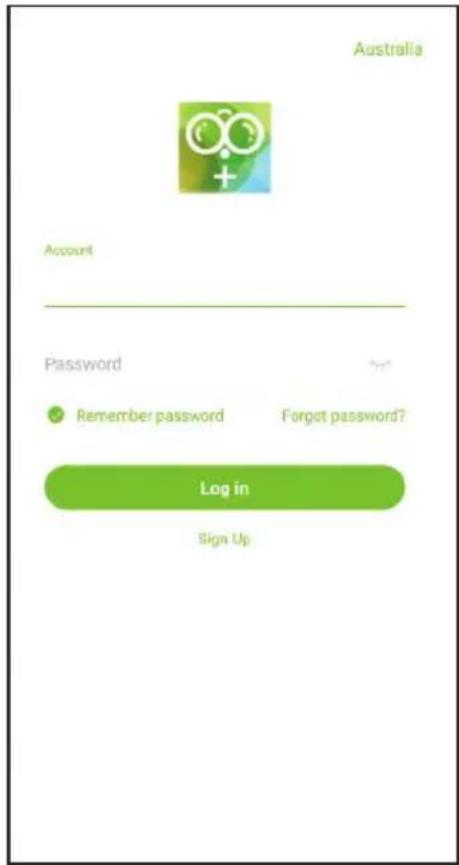 Australia Account Password "yes" Remember password Forget password? Log in Sign Up