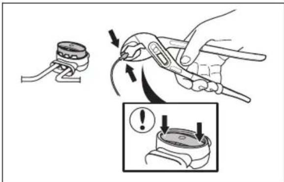 Diagram illustrating a mechanical tool application with labeled parts and warning indicators