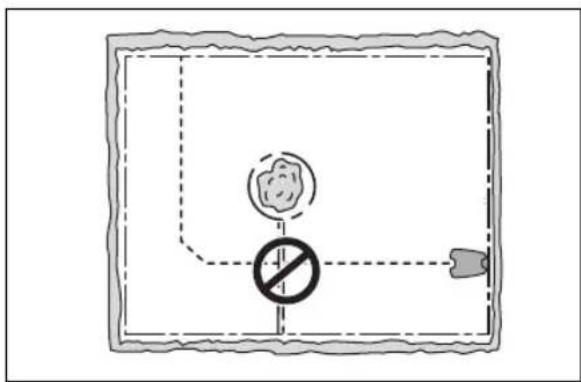 Safety warning sign with Chinese characters and a circular symbol, indicating no hazard or absence of a device.