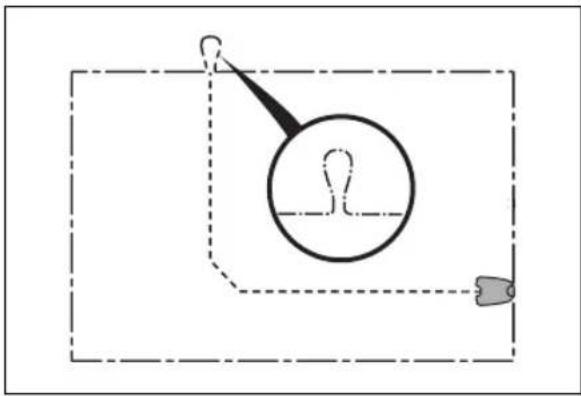 FLYMO EasiLife Go 200 - To examine where to put the boundary wire - 5