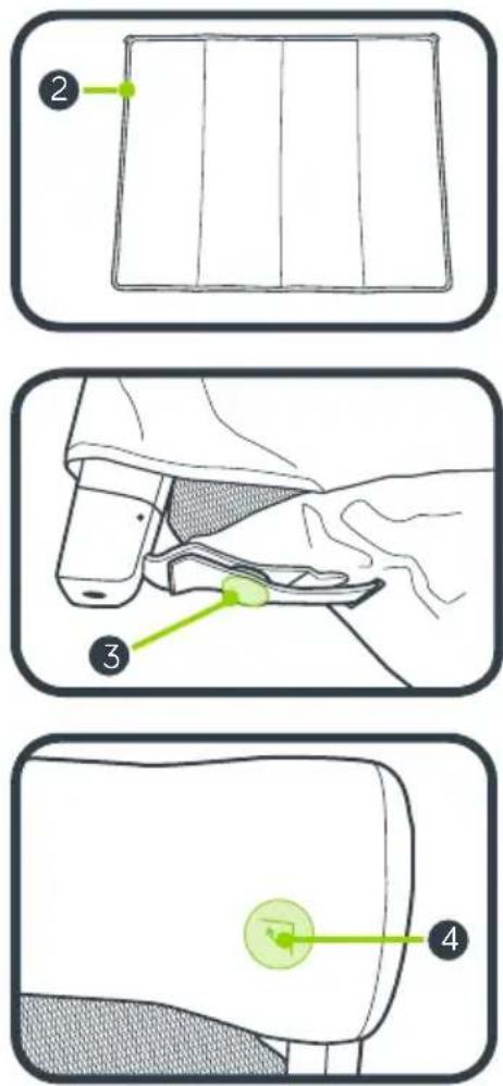 Diagram illustrating four steps of car seatbelting: opening, pressing, locking, and adjusting a seatbelt.