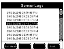 Sensor Logs 09/02/2008 04:19:00 PM 09/03/2008 04:09:08 PM 09/03/2008 03:59:07 PM 09/03/2008 03:49:07 PM 09/03/2008 03:39:06 PM 09/03/2008 03:28:05 PM 09/03/2008 03:19:05 PM 09/03/2008 03:09:04 PM