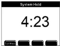 System Hold 4:23 Exit Menu