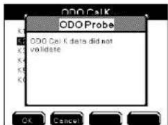 ODO CallK ODO Probe ODO Call K data did not validate OK Cancel