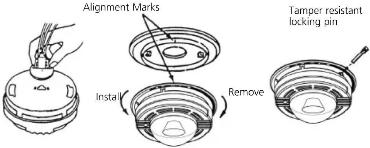 Alignment Marks Tamper resistant locking pin Install Remove