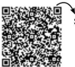 QR code image with an arrow pointing to the right side, containing encoded data.