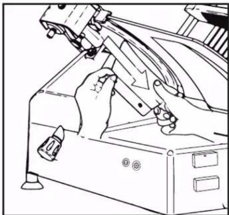 Avantco SL713A - Reassembling the slice deflector - 1