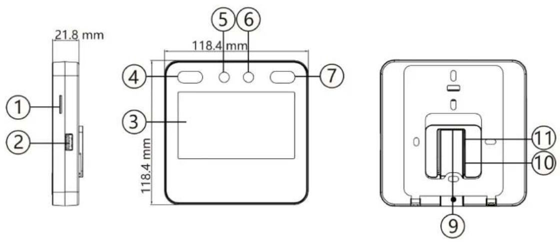 Hikvision DS-K1A340WX - Chapter 11 Dimensions - 3