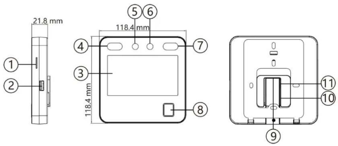 Hikvision DS-K1A340WX - Chapter 2 Appearance - 1