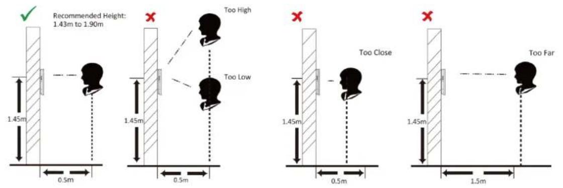 Hikvision DS-K1A340WX - Appendix C. Tips When Collecting/Comparing Face Picture - 1