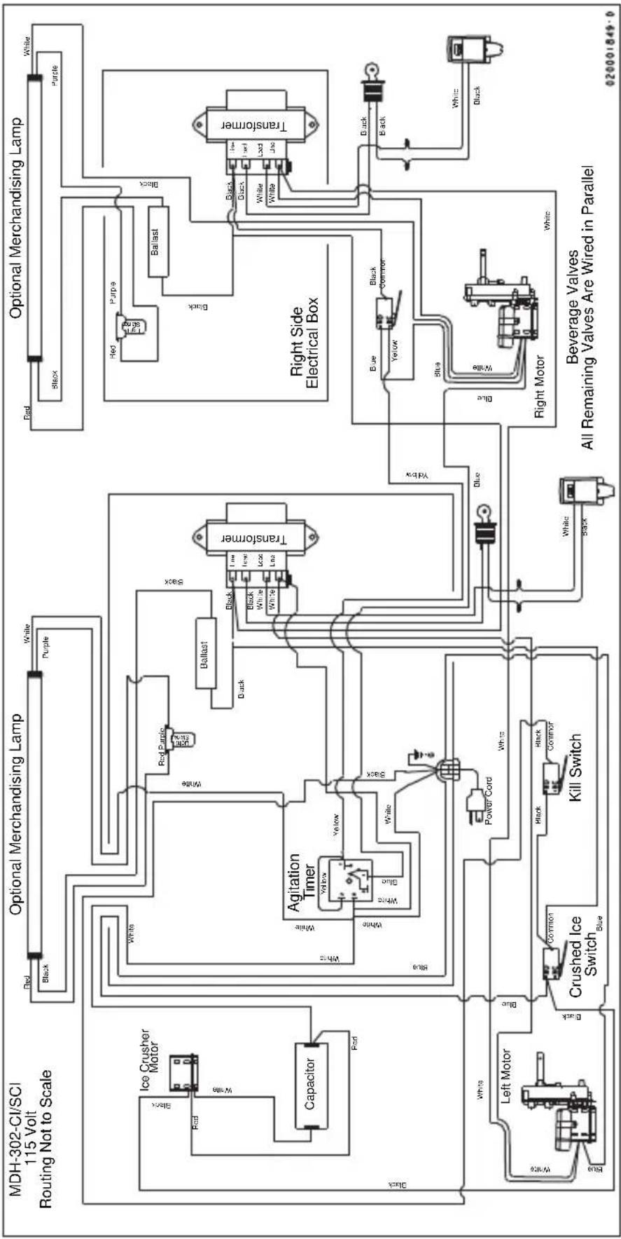 Servend M-45 - MDH 302 115V WIRING DIAGRAM - 1