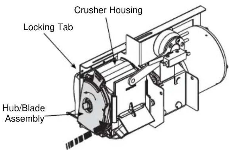 Crusher Housing Locking Tab Hub/Blade Assembly