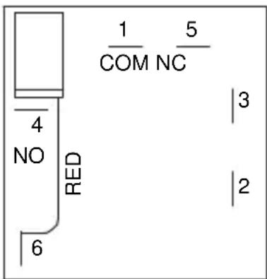 1 COM NC 5 4 NO RED 6 3 2