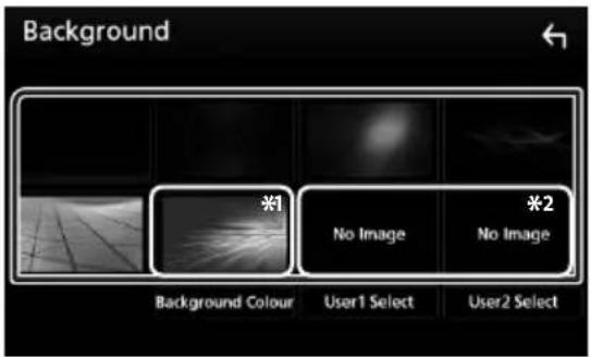 Background *1 No Image *2 No Image Background Colour User1 Select User2 Select