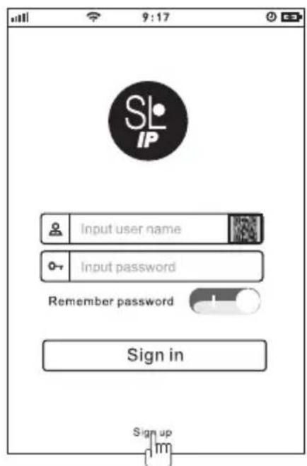 9:17 SL IP Input user name Input password Remember password Sign in Sign up m