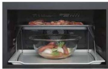 HITACHI MRO-AV200E - ขั้นตอนการใช้มนู 25 Two Level Cooking (Meat & Vegetables) - 1