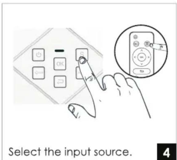 Select the input source. 4