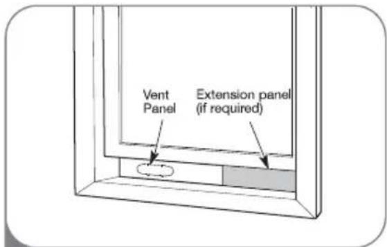 Vent Panel Extension panel (if required)