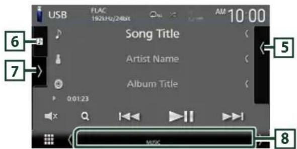 USB FLAC 192kHz/24bit 6 7 Song Title Artist Name Album Title 0:01:23 5 8