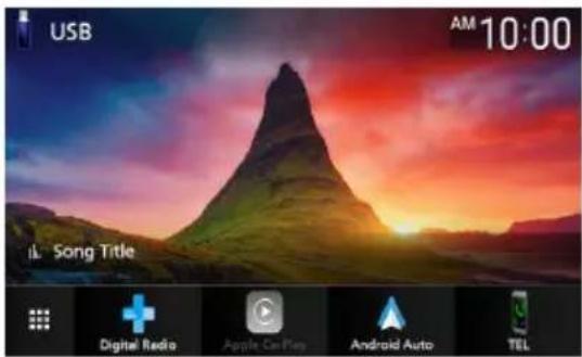 USB 10:00 AM Song Title Digital Radio Apple Co-Pay Android Auto TEL