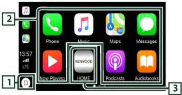 Phone Music Maps Messages 13:57 LTE Now Playing KENWOOD HOME Podcasts Audiobooks